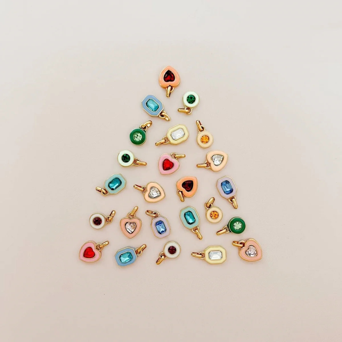 【DIY Pendant】Stainless Steel Birthstone Charm Pendant - PS008