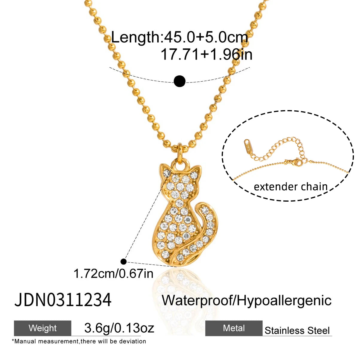 Pet Hug Pendant Necklace — Stainless Steel · PS338