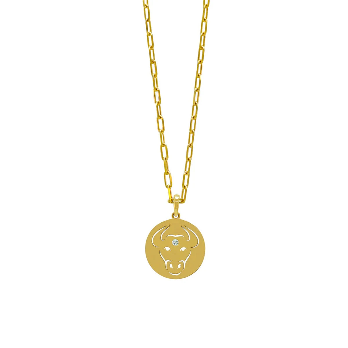 Stainless Steel 12 Constellation Necklace Ins Style Hollow Round Card Necklace Plated with True Gold for Color Protection