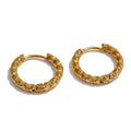 Geometric earrings in gold-plated stainless steel.