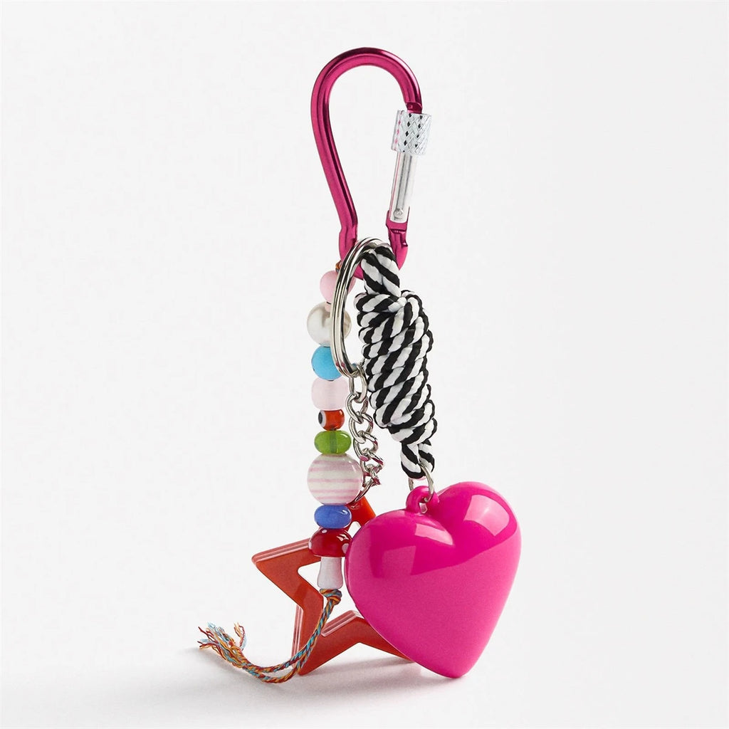 Fashionable and popular DIY bag chain, bag pendant, sports heart accessory, gold-plated
