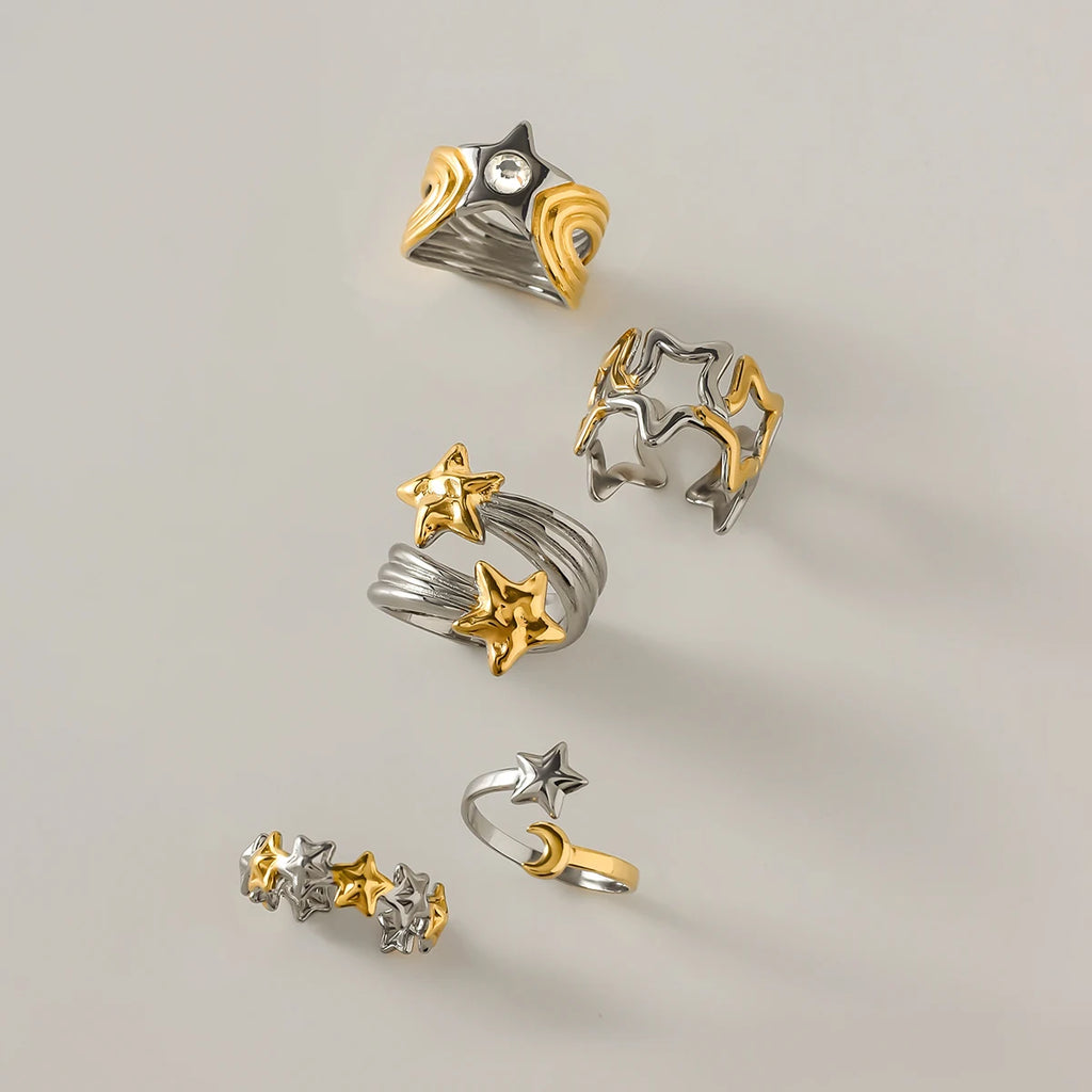 Star Ring Stack — Stainless Steel · PS275