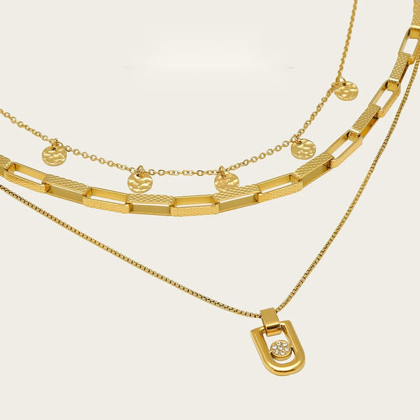 Vintage Pendant Necklace Charm Choker — 316L Stainless Steel · PS385