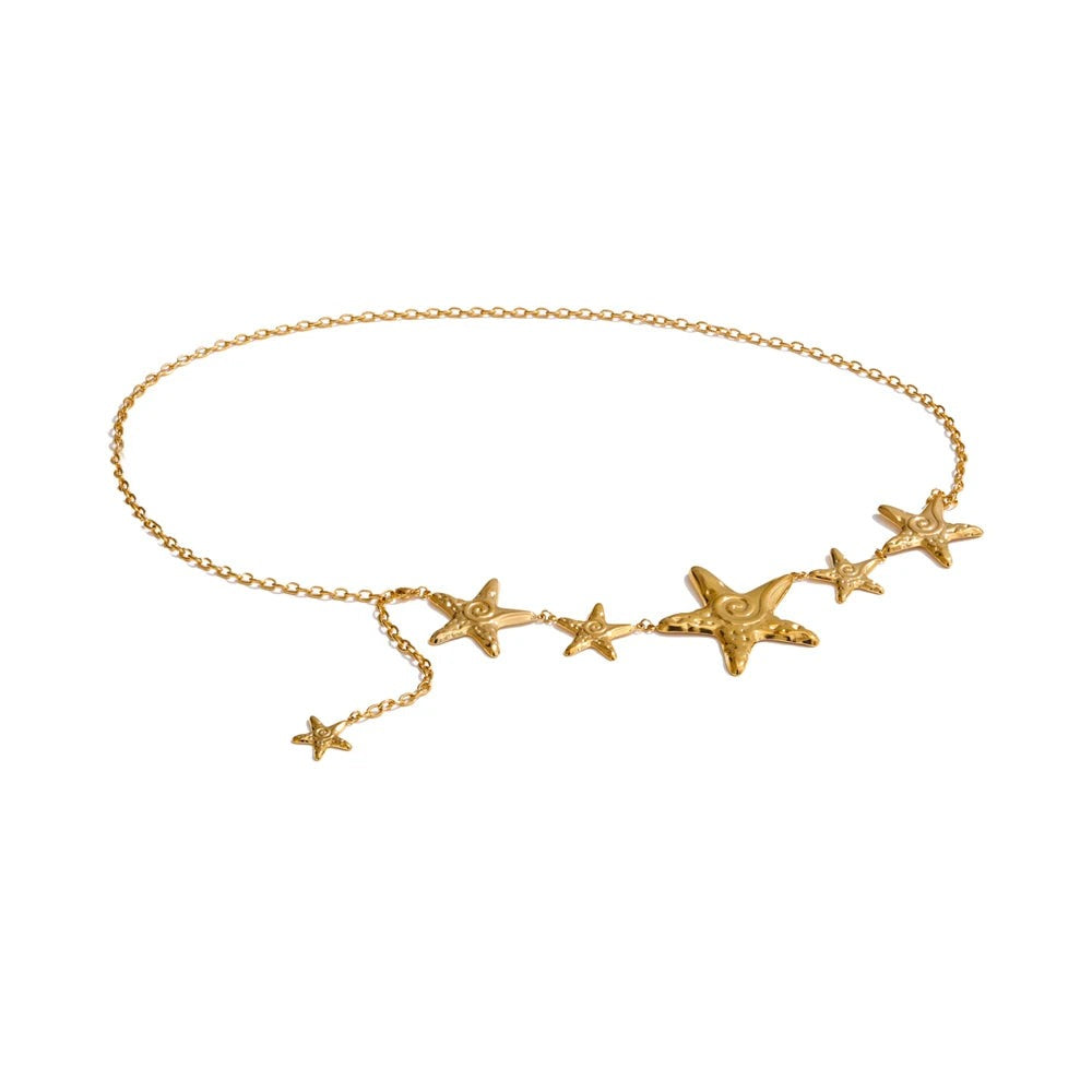 Gold-plated star piece of jewelry.