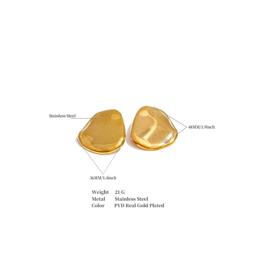 Geometric Earrings — Gold-Plated Stainless Steel · PS1530