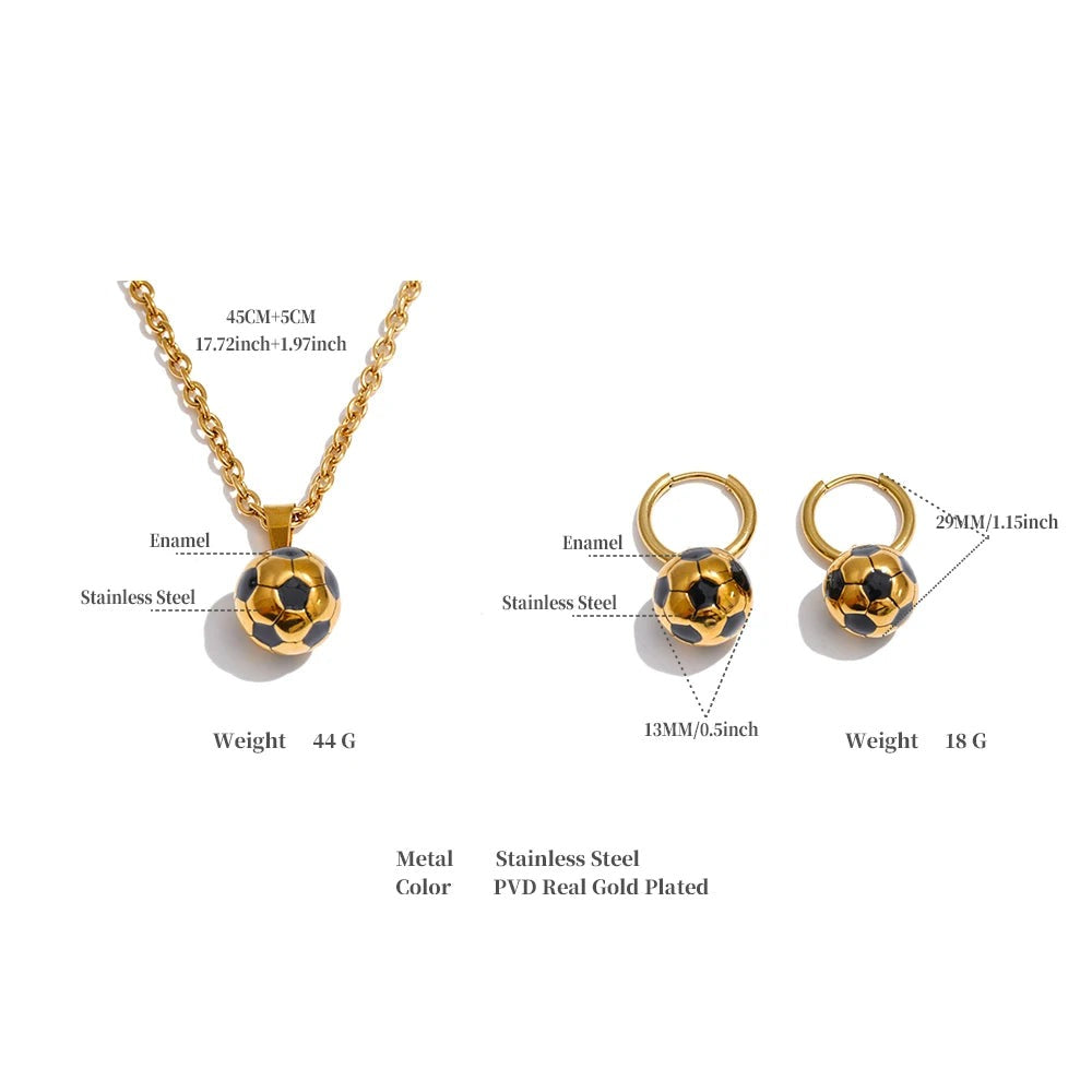 Enamel Geometric Earrings — Gold-Plated Stainless Steel with Enamel · PS1439