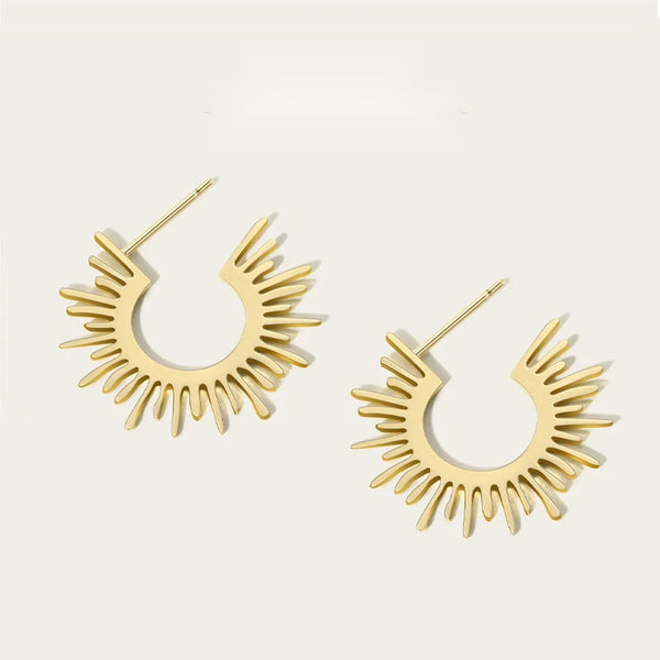Hoop Earrings Metal Charm Y2K — 316L Stainless Steel · PS404