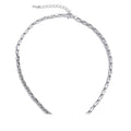 Geometric chain necklace in gold-plated stainless steel.
