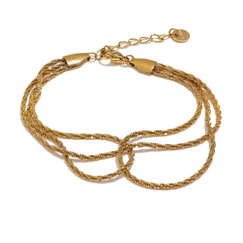 Chain Layered Bracelet — Gold-Plated Stainless Steel · PS1103