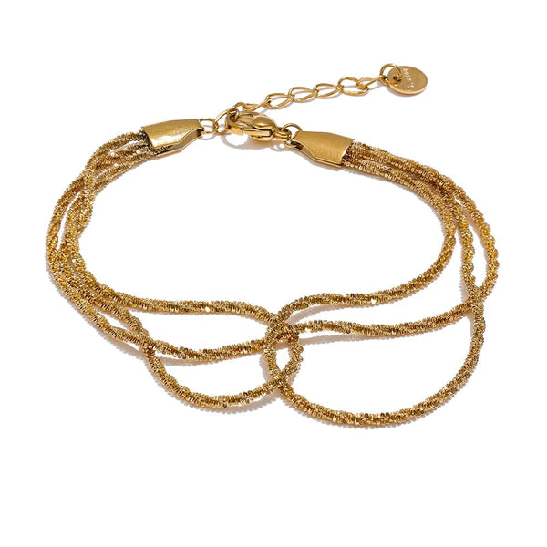 Chain Layered Bracelet — Gold-Plated Stainless Steel · PS1103