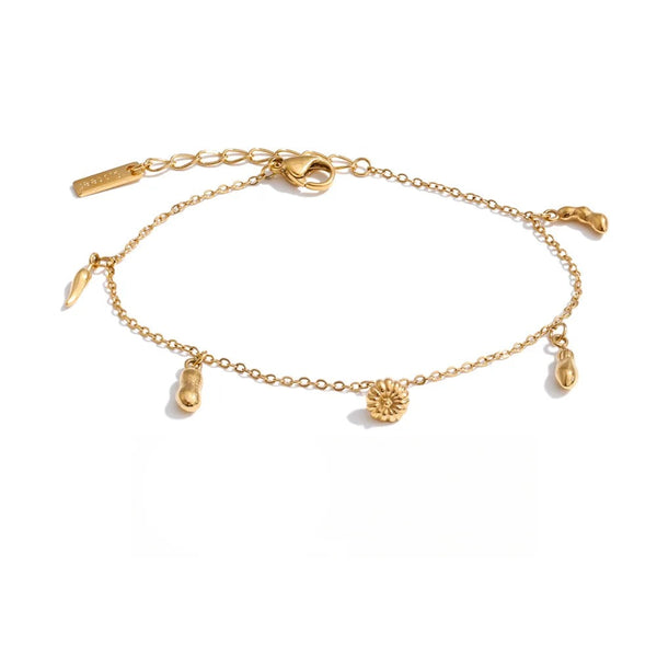Geometric Chain Bracelet — Gold-Plated Stainless Steel · PS1061