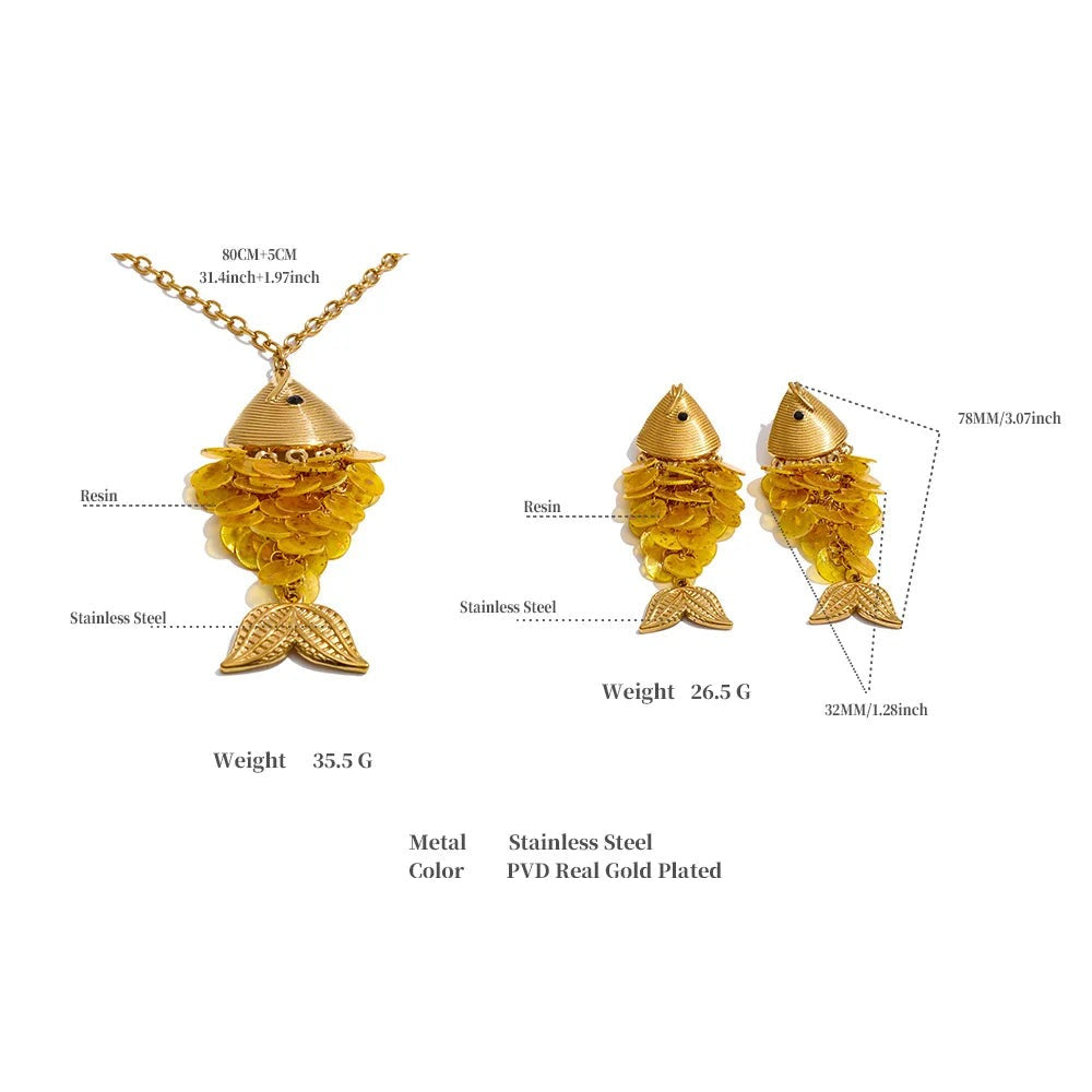 Resin multi-color geometric earrings in gold-plated stainless steel with resin.
