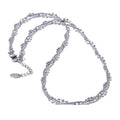 Geometric chain necklace in gold-plated stainless steel.