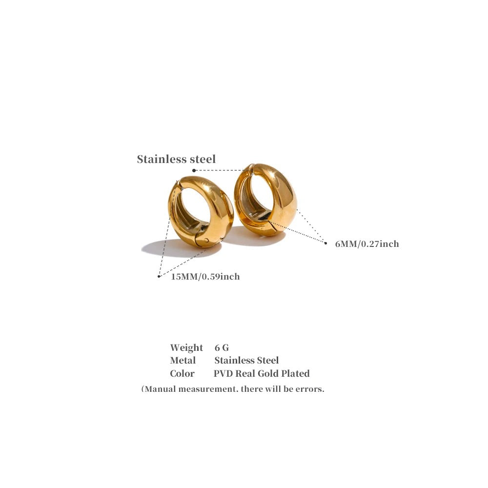 Geometric earrings in gold-plated stainless steel.