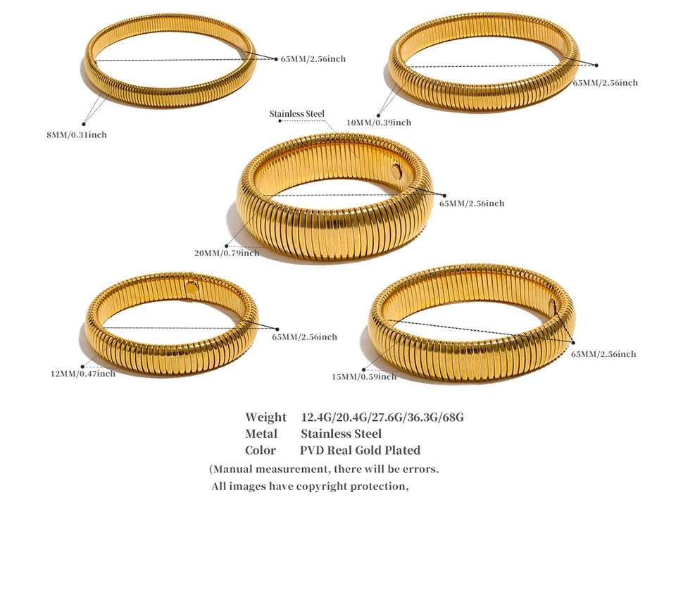 Geometric Bracelet — Gold-Plated Stainless Steel · PS1968