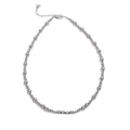 Beaded geometric chain necklace in gold-plated stainless steel.