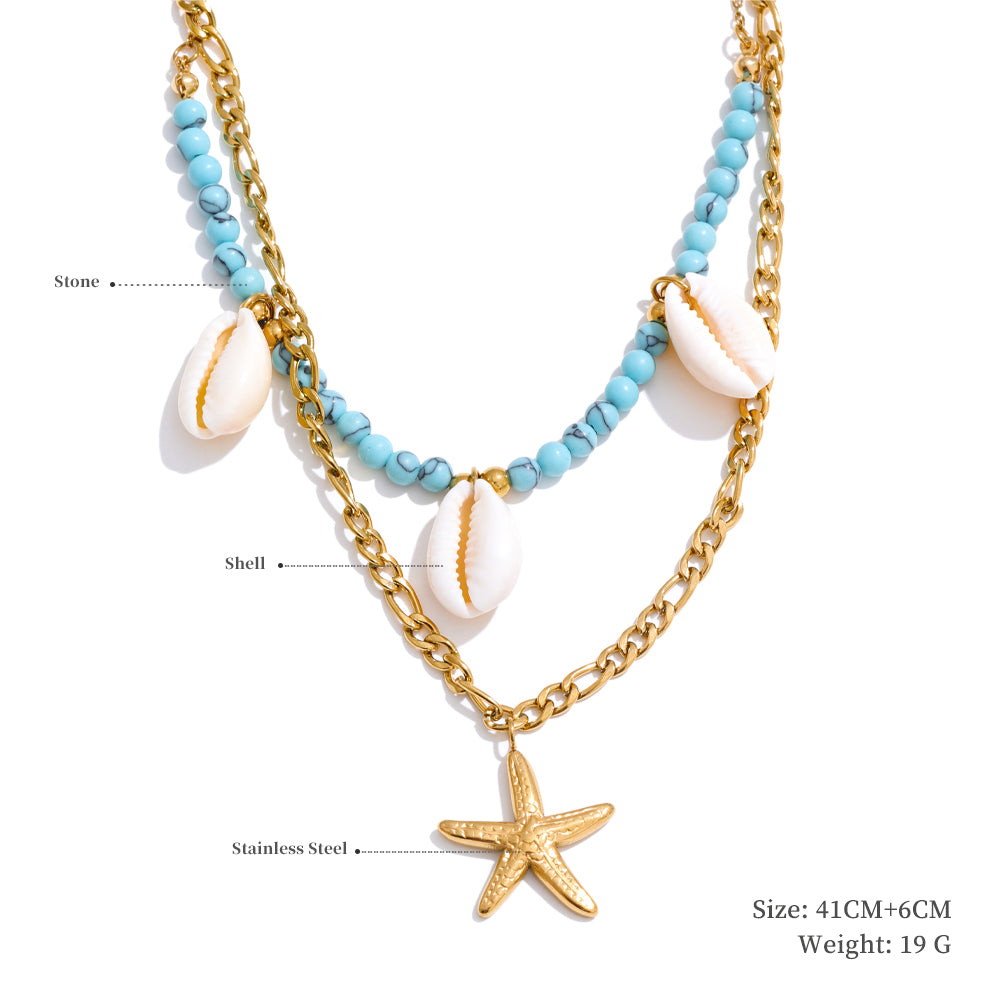 Sun geometric necklace in gold-plated stainless steel.